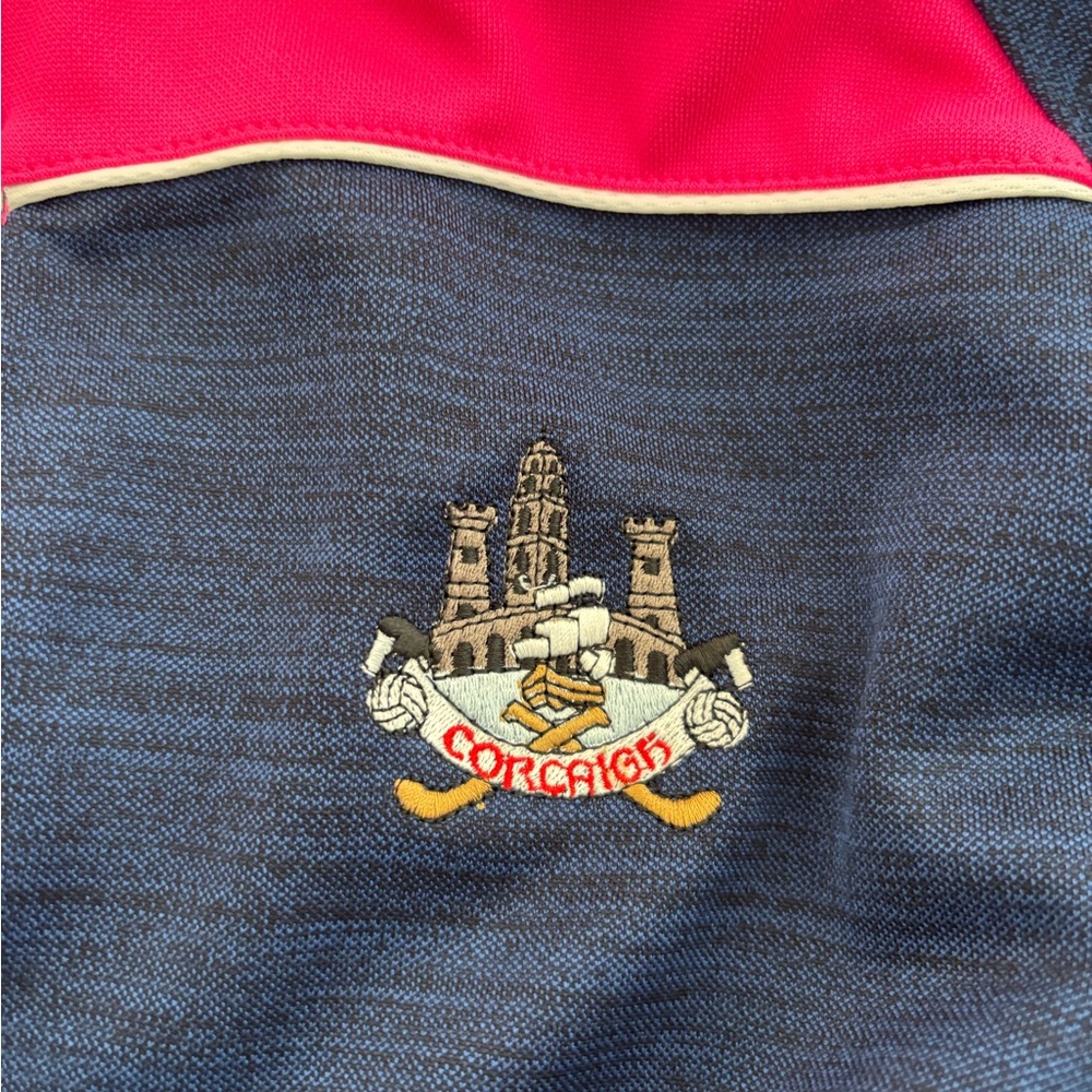 O'Neill Cork Navy and Hot Pink Athletic Zip Jacket - Picture 3 of 6